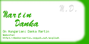 martin danka business card